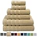 Premium, Luxury Hotel & Spa Quality, 6 Piece Kitchen and Bathroom Turkish Towel Set, Cotton for Maximum Softness and Absorbency by American Soft Linen, Sand Taupe