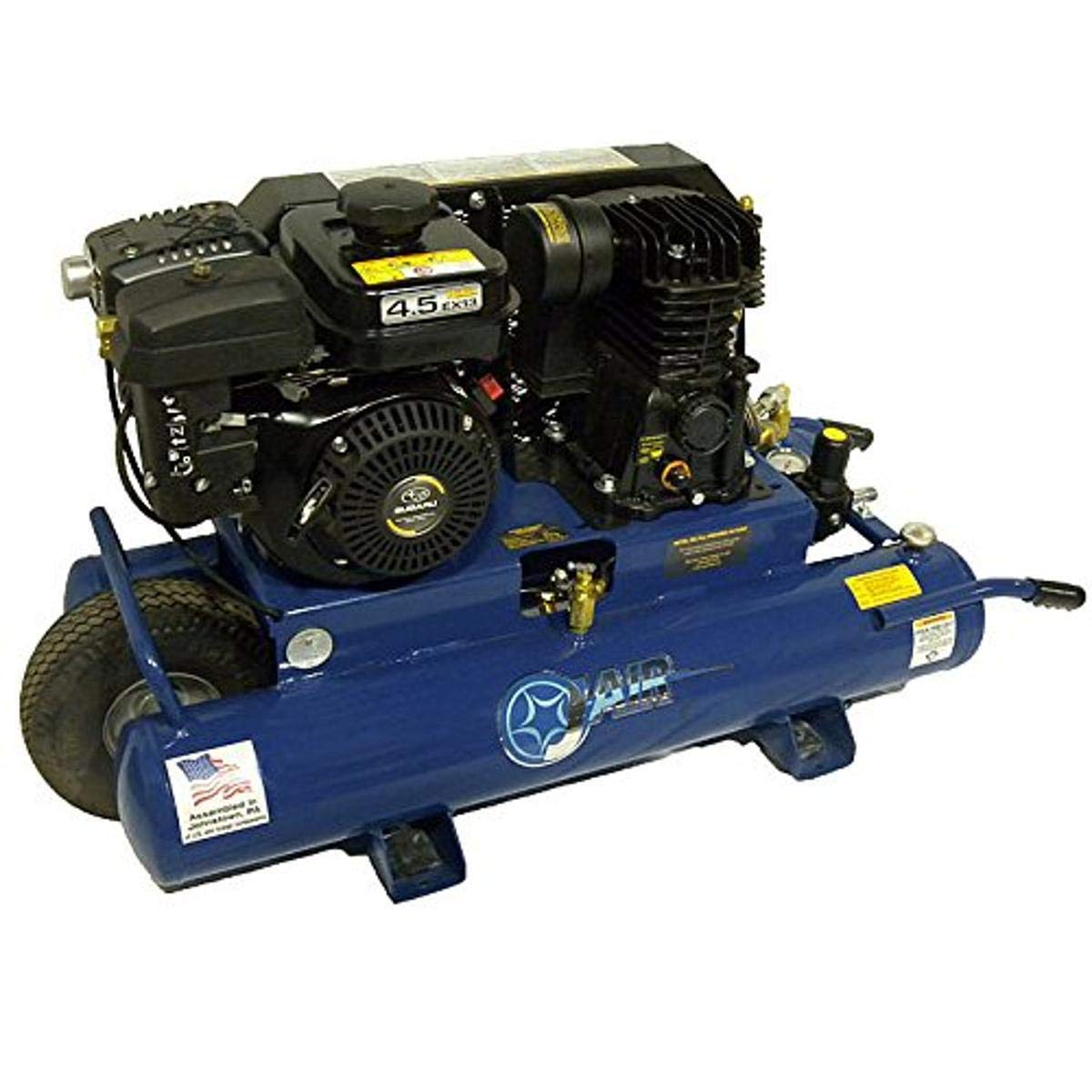 JAIR COMPRESSORS J103R49P Gas Wheeled Portable Model, 4.5 Hp, 9gal