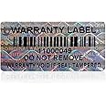 650pcs Barcode Hologram Tamper Evident Proof Stickers Security Labels Genuine Warranty Void Holographic Seal with Unique Serial Number(1.2 X 0.6 Inch,Silver)