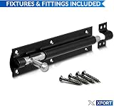 XFORT 2 Pack Heavy Duty Tower Bolt 150mm Black Door Lock Bolt view 2