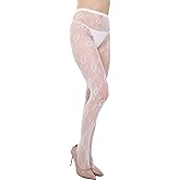 pekichichi Floral Fishnet Tights Lace Tights Black Flower Pantyhose Floral Stockings Fishnets Leggings for Women