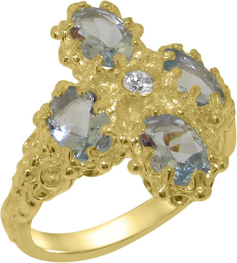 Luxury Women's Ring Solid 14 Carat (585) Yellow Gold with Zirconia and