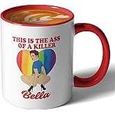 Jxubeuro, This is the Ass of a Killer Bella,Funny Vampire Coffee Mug, Ceramic Coffee Mug/Tea Cup, Unique Birthday and Holiday Gifts for Coworkers, Friends, Boss, Sisters