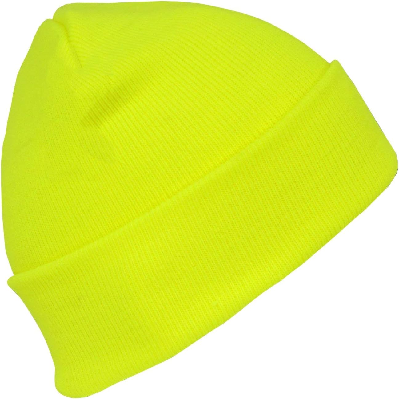 Hot Neon Long Cuffed Winter Beanie