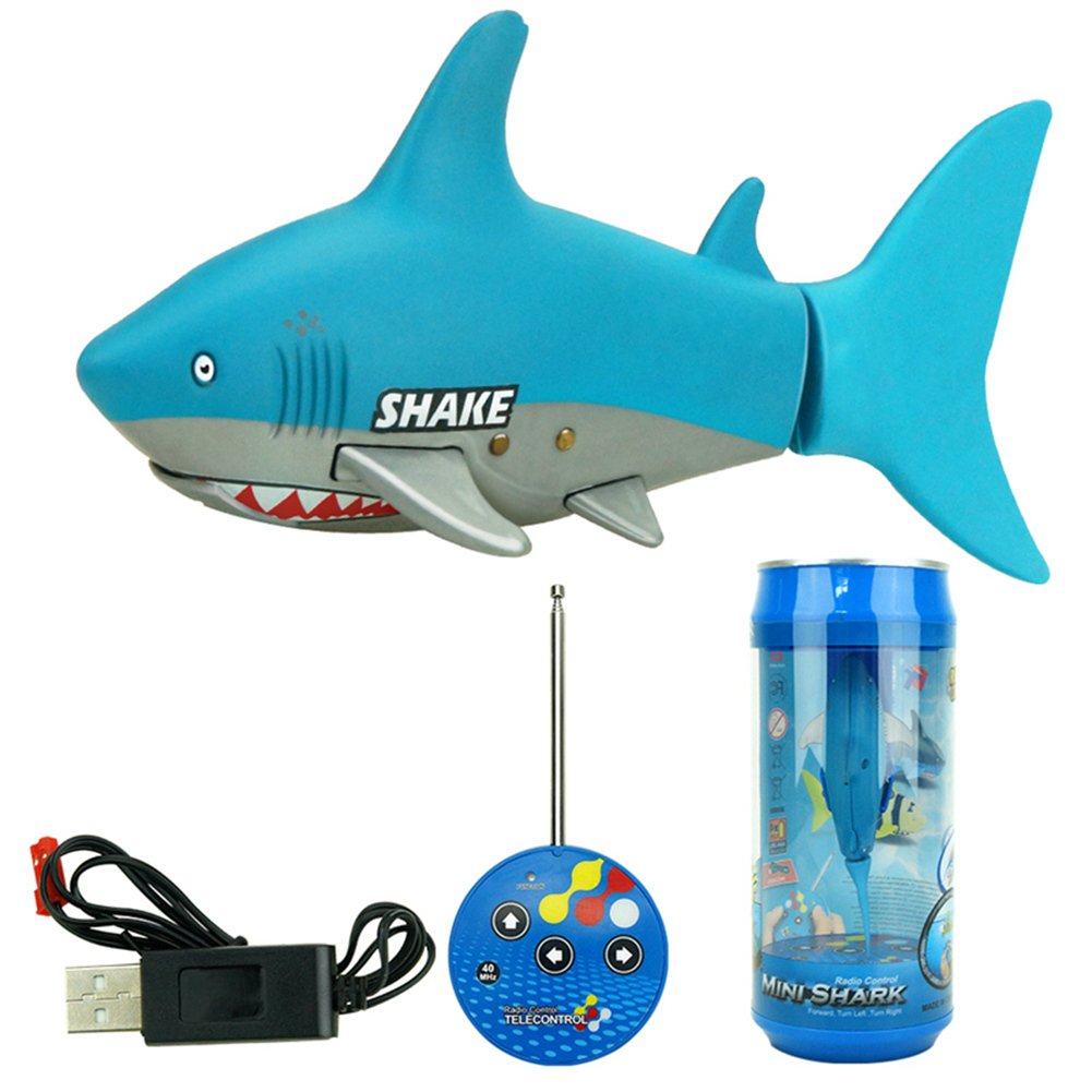 Wenasi Mini Radio Remote Control Rechargeable Shark Swim in Water RC