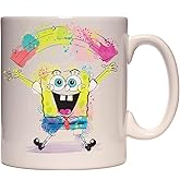 Seven Times Six Spongebob Squarepants Happy Art Ceramic Coffee Mug 11 Oz. Beverage Cup