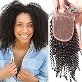 Sunwell 6A Virgin Brazilian Human Hair Lace Top Closure Kinky Curly with Baby Hair Closure 4