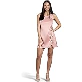David's Bridal Sleeveless Bow Detail Satin Mini Dress