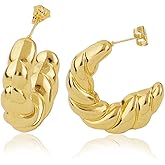 Gold Hoop Earrings for Women Classic Hoop Earrings Gold Jewelry Hypoallergenic Earring Lightweight Fashion Accessories