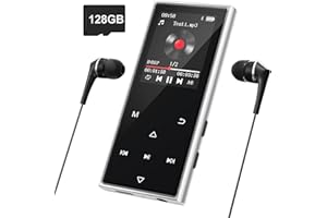 128GB MP3 Player with Bluetooth 5.3, AGXOV Music Player with Built-in HD Speaker, FM Radio, Voice Recorder, HiFi Sound, E-Boo