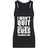 FANNOO Tank Tops for Women-Womens Funny Saying Fitness Workout Racerback Tank Tops Sleeveless Shirts