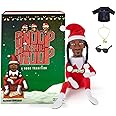 Snoop on a Stoop 2023, Snoop elf on a Shelf, Elf Doll, Box Toy 12" Figurine Elf, Plush Toys, Includes, Elf Toy, Tshirt, Sunglasses, Gold Chain, Bonus Big Gift Box(Limited Edition), Red