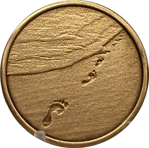 Set of 4 Medallions Chips Footprints Gods Will Came To Believe Serenity Better Yesterday