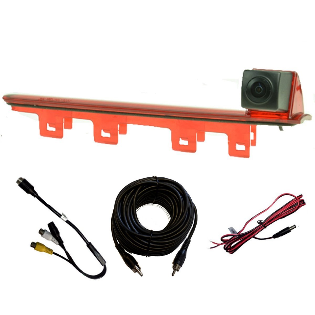 Dolphin Automotive Reversing Camera Fits VW Transporter Van T5 T6 High Level Brake Light Replacement Mounting - Double Doors - 2003 Onwards - Camera only