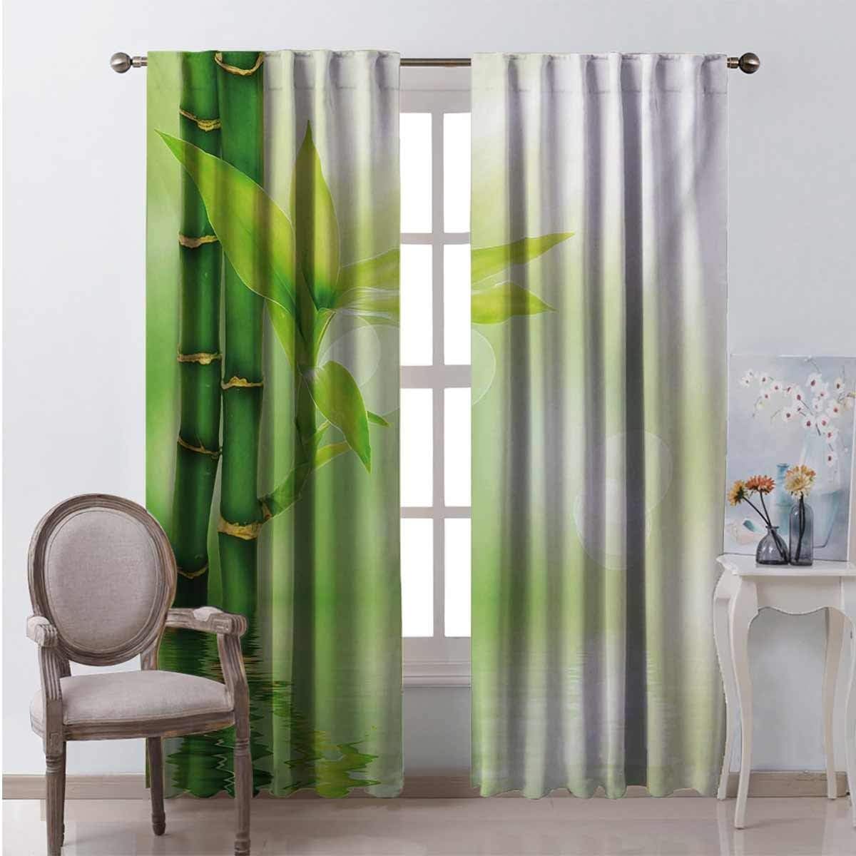 Toopeek - Cortinas opacas para dormitorio o barra, diseño de bambú