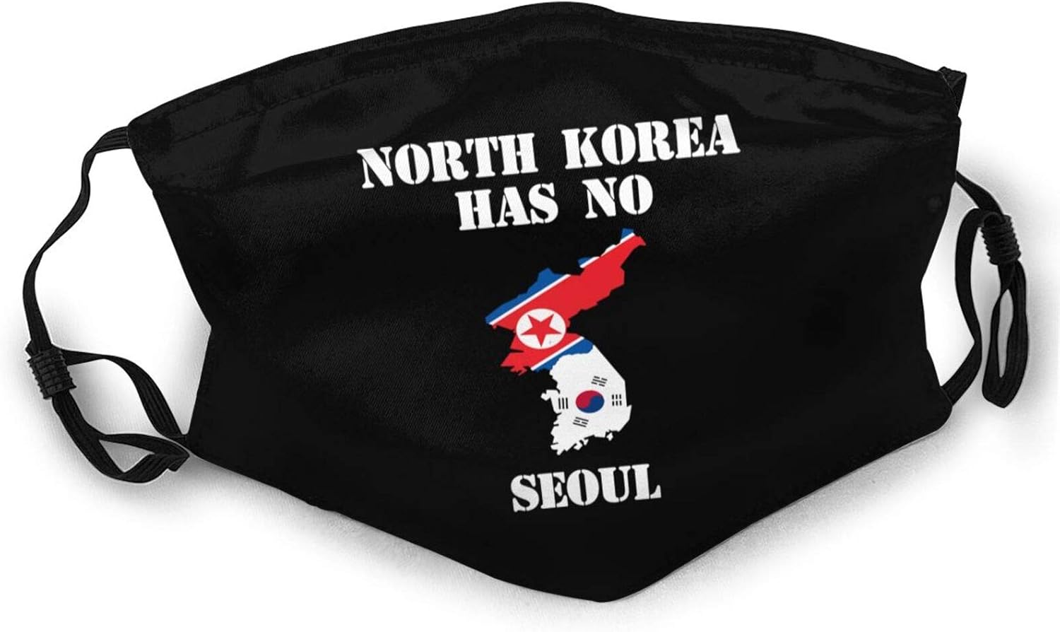 North Korea Has No Seoul Adult Face Mask with DoubleSide Printing