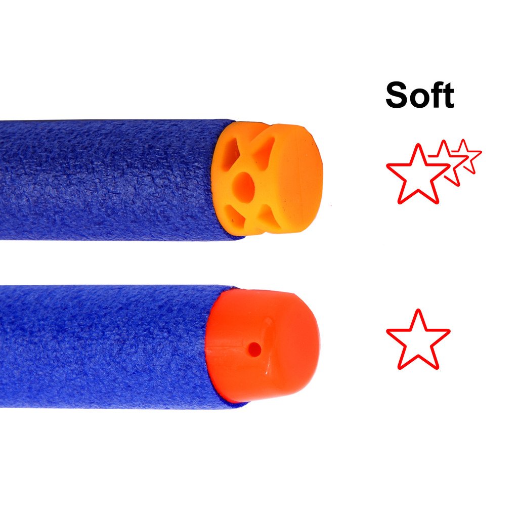 EKIND 100 Pcs 7.2cm New Design TPR Waffles Soft Head Foam Darts For