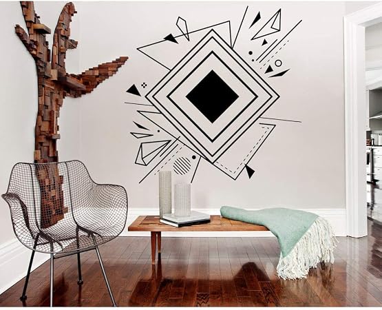 Cnmd Geometric Wall Art Abstract Wall Sticker Sticker Modern Office Decoration Minimalist Vinyl Sticker Mural Bedroom Living Room 42x42cm Amazon Co Uk Kitchen Home Looking for the ideal abstract wall decals to express yourself? amazon co uk