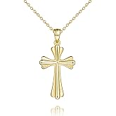 SPACMAG 14K Gold Cross Pendants for Women Gold Cross Necklace for Women Classic Meets Cute Dainty Crosses Necklace for Womens Crosses Chain