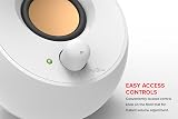 Creative Pebble Modern 2.0 USB Powered Speaker White 45° Elevation view 5