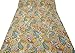 Marubhumi Indian Cotton Kantha Quilt Bedspread Twin size Floral Print Kantha Stitch, 60 X 90 inches