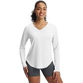 baleaf Women's UPF 50+ Sun Shirt Long Sleeve V Neck Outdoor | Lightweight, UV Protection, Quick Dry, Breathable, Moisture Wicking, Ideal for Hiking, Running, Gym, and Daily Activities