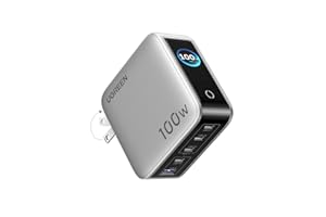 UGREEN 100W 5-Port Desktop Charger, Smart Digital Display Screen with Touch Control, 4 USB-C Multi Port Fast Charging Adapter