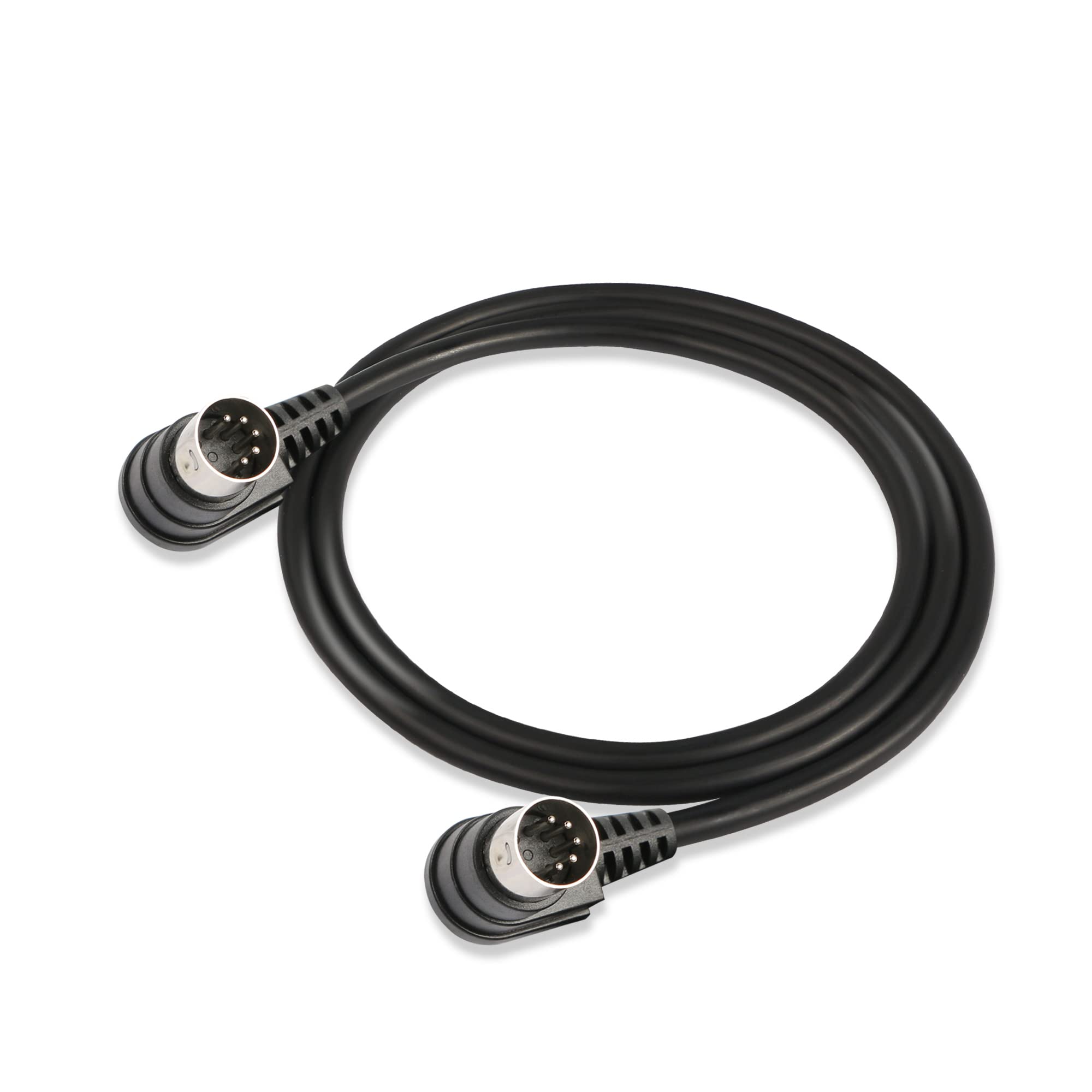 GINTOOYUN Right Angle 5-Pin DIN MIDI Cable Right Angle 90 Degree DIN 5 PIN Male to Right Angle 90 Degree DIN 5 PIN Male MIDI Audio Cable for Music Mixer,MIDI Device,MIDI Keyboard,etc. (1M)