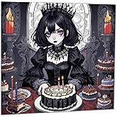 Gothic Girl Birthday Card - Cute Goth Girl Ladies Teens Womens 145mm x 145mm