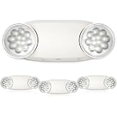 FREELICHT 4 Pack Emergency Lights for Business, Round Heads, 90min Battery | Hard Wired, UL 924 Certified, AC 120/277V, Flame Retardant, Two Head Adjustable LED Emergency Lighting for Commercial Use