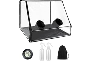 HTZSSON Still Air Box- 29.5x19.7x19.7 Inch Mushroom Grow Tent,Still Air Box Mycology with Tilted Surface for Wider Observation,Suitable for Small Spaces,Small-Scale Growers and Casual Home Projects