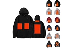 GOSEAGOTOFUN Heated Hoodie for Men Women Heated Hood Sweatshirt Unisex USB Electric Heating Jacket Winter Clothes No Battery