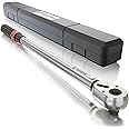 SuZhi 1/2 Inch Torque Wrench 25-250 ft-lb / 33.75-337.5N.M / 90 T/Alloy Aluminum/Heavy Duty/Professional/Dual Direction / / Cr-Mo/Garage Car/Motorcycle/Spark Plug/Wheel/Oil change