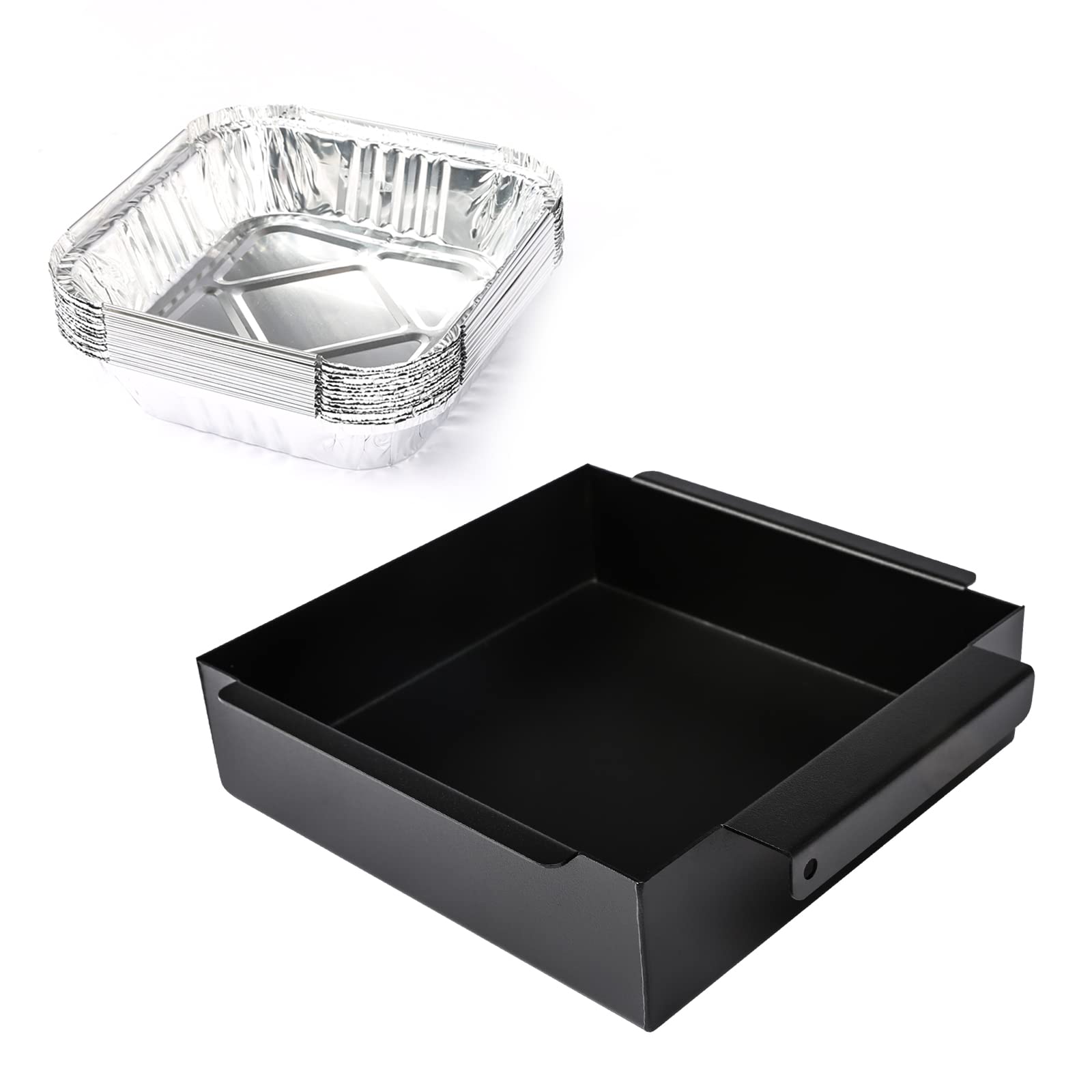 Photo 1 of Uniflasy Grease Cup/Drip Catcher Pan for Chargriller 5050, 5650, 5072 Gas & Charcoal Grill, with 15 Pack Aluminum Foil Drip Pan, Grease Tray Liner, Grill Drip Pan Replacement