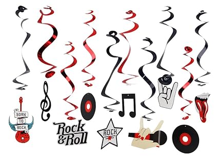 Easy Joy Rock And Roll Birthday Theme Music Party Decorations