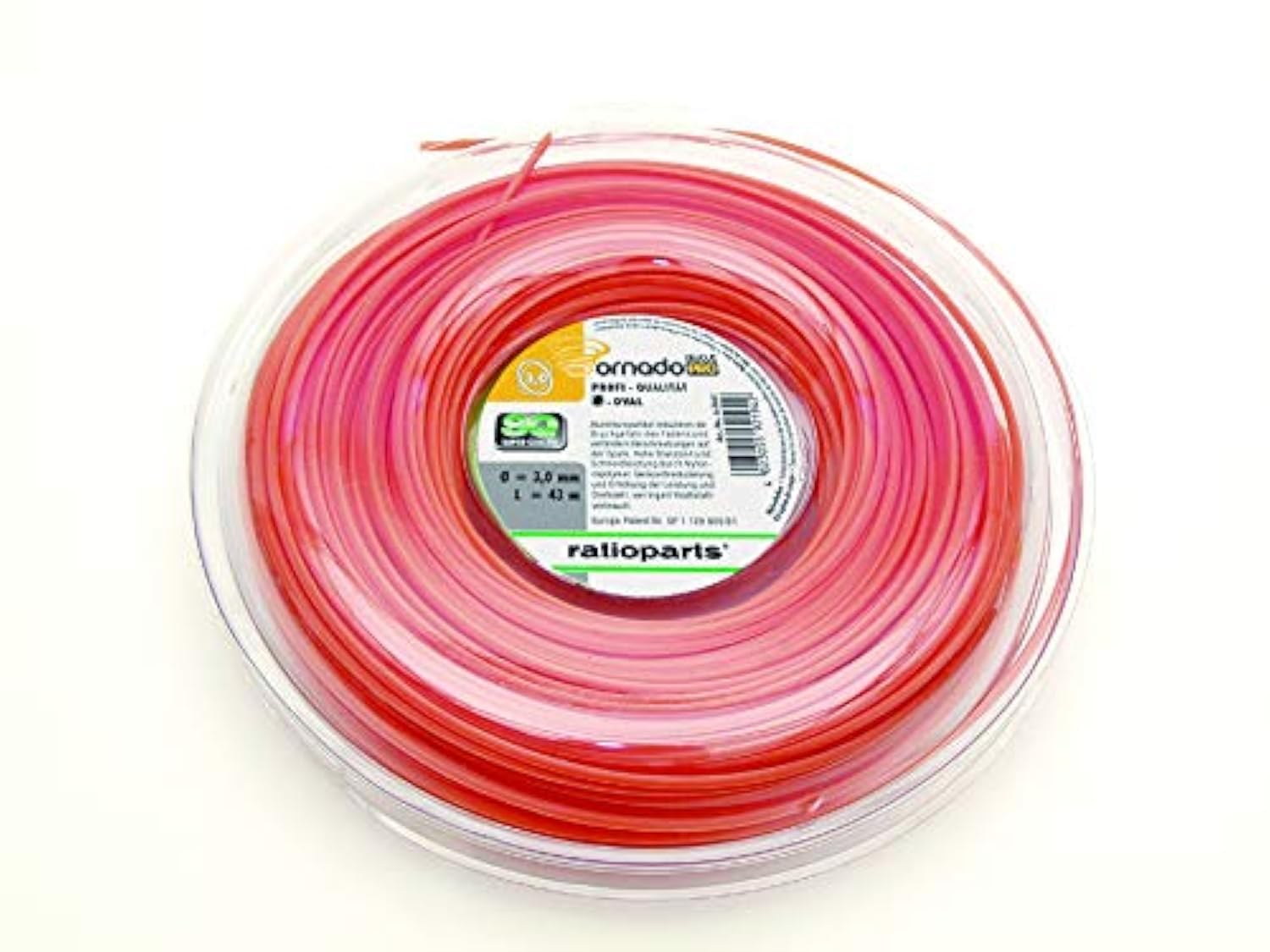 Ratioparts Nylon Line 2.4mm Tornado Alu-Cut 70m Trimmer Line - Orange