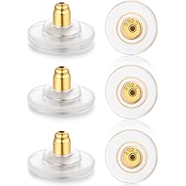 Silicone Earring Backs DELECOE 14K Gold Screw Back Earring Posts