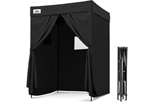 EAGLE PEAK Flex Compact 5x5 Pop-up Canopy Changing Room, Portable Privacy Dressing Room for Indoor Fashion Photoshoots, Camping, or Pool, Black