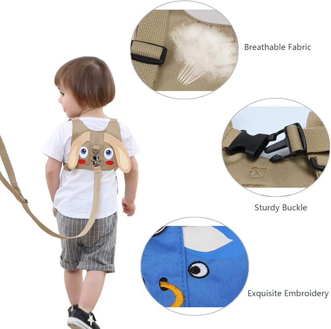 Beige Chiot Anti Perdu Harnais Laisse Pour Enfant Securite Laisse Sangle Reglable Yuccer Harnais De Securite Bebe Securite Bebe Puericulture Centroarco Com