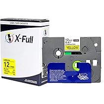 Fita para Rotulador Eletrônico 12mm x 8m Branco/Preto Marca X-Full
