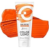 COLORLOMO Semi Permanent Hair Color - 6 oz Color Depositing Conditioner with Shea Butter & Almond Oil- Color Conditioner Depositing Hair Mask - Vegan, Paraben, Ammonia & Sulfate Free -Orange