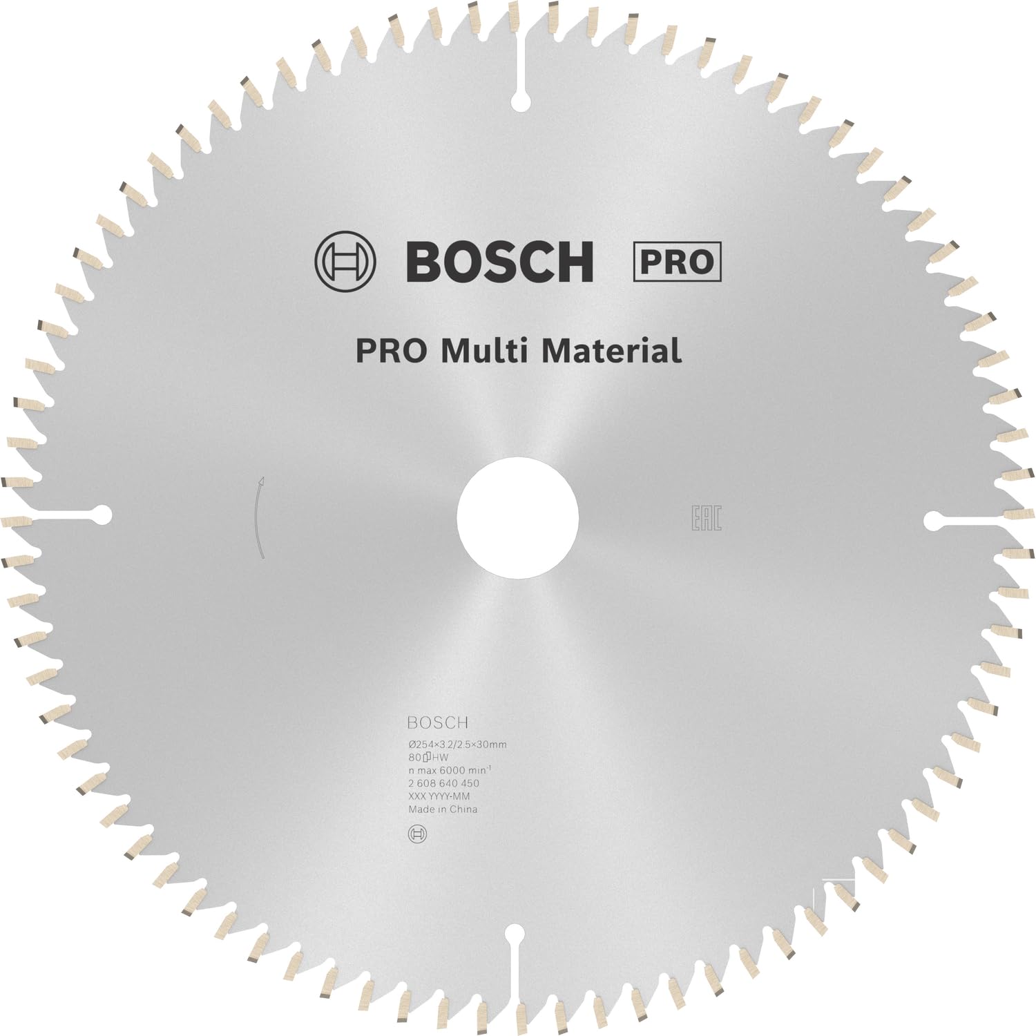 Bosch 1x PRO Multi Material Circular Saw Blade for Corded Mitre Saws (for Aluminium, Plastics, Ø mm, Professional Accessory Mitre Circular Saw)