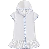 Nituyy Toddler Girls Boys Swim Cover Up Terry Cloth Swimsuit Coverup Wraps Zipper Bathing Suit Pool Beach Poncho Cover-Ups