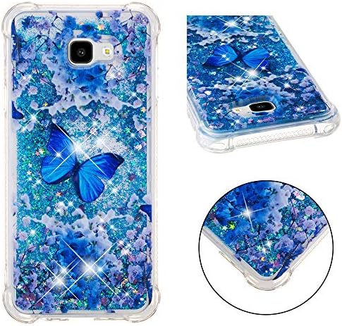 for Samsung Galaxy J4 Plus Case, Samsung Galaxy J4 Prime Case, mellonlu Fashion Luxury Cute Glitter Liquid Quicksand Floating Flowing Soft TPU Rubber Shockproof Protective Case for Galaxy J4 Plus