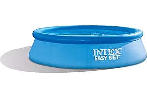 INTEX 28121EH Easy Set Inflatable Swimming Pool Set: 10ft x 30in – Includes 330GPH Cartridge Filter Pump – Puncture-Resistant Material – 1018 Gallon Capacity – 23in Water Depth
