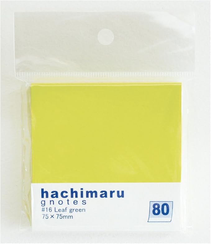 Amazon プリントインフォームジャパン Gnotes 80 にのり ラベルのようなふせん Hachimaru 75x75mm リーフグリーン 付箋 文房具 オフィス用品