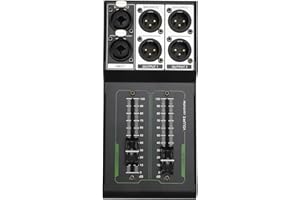 Passive Monitor Volume Controller, XLR 1 Input 2 Output Passive Stereo Studio Controller, High Precise 70Mm Fader, Controller