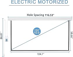 Kayle 120" Motorized Projector Screen Electric