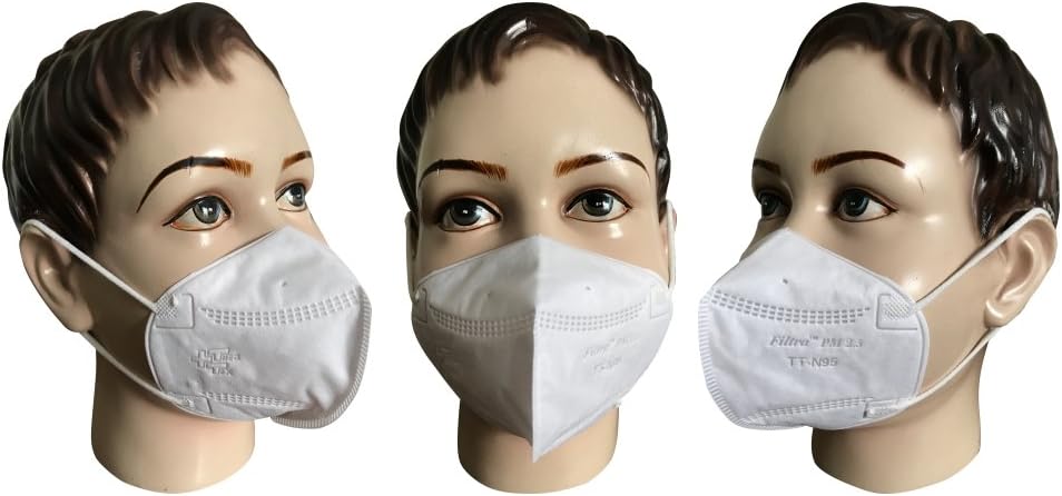 Filtra PM2.5 N95 Kids' Air Pollution Mask - White (Box of 25 Disposable Masks)