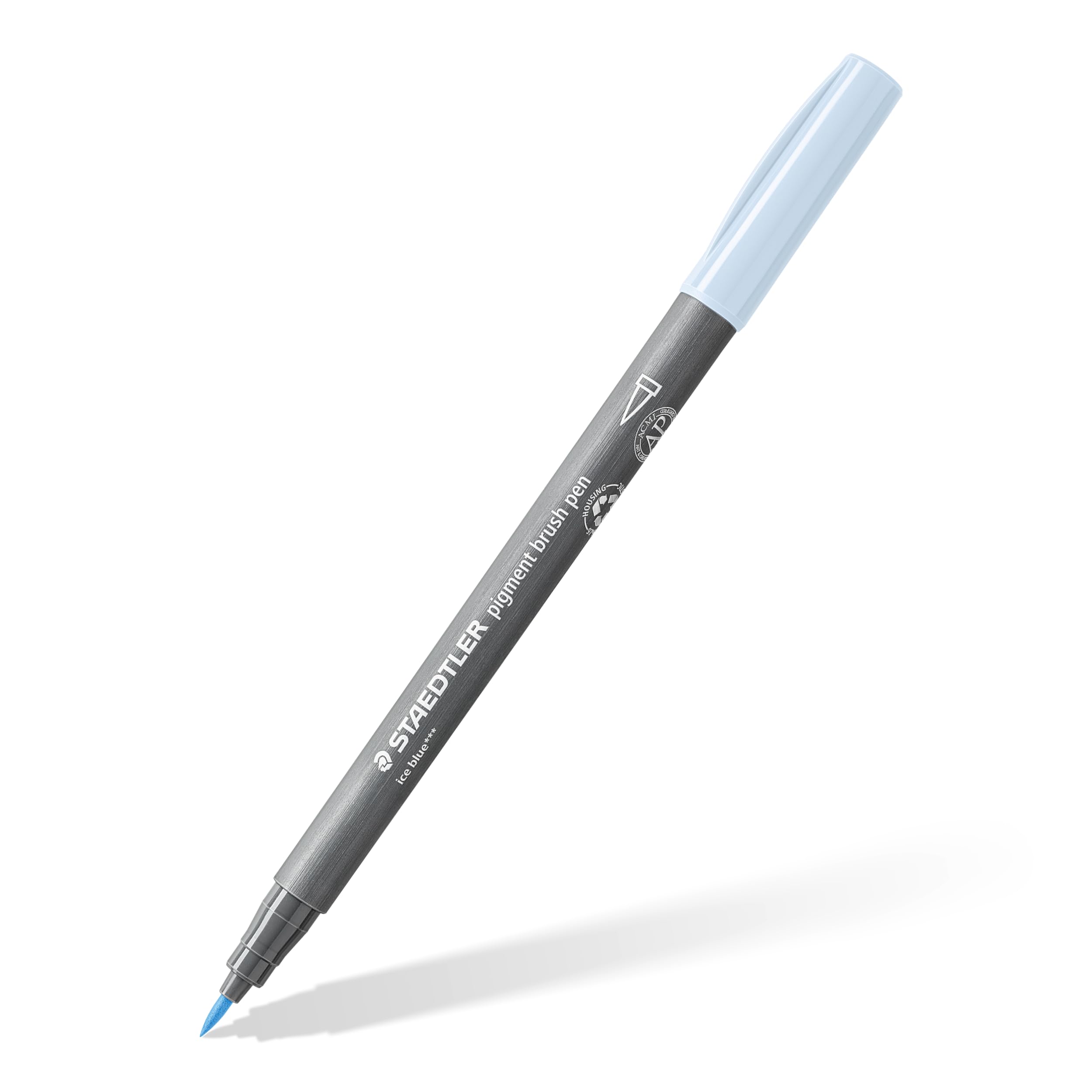 STAEDTLER 371-310 Pigment Arts Brush Pen - Ice Blue (Box of 10)